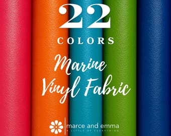 Marine Vinyl Fabric Sold by the Yard for Boat Seat Cover Faux Leather Material Canvas Backed Waterproof Trim Interior Design Jewelry Crafts