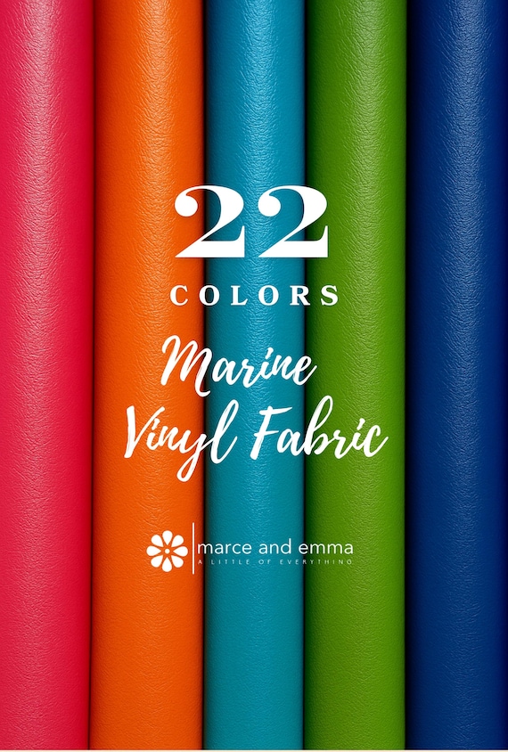 Marine Vinyl Fabric Sold by the Yard for Boat Seat Cover Faux Leather Material Canvas Backed Waterproof Trim Interior Design Jewelry Crafts