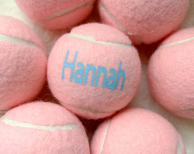 Personalized Pink Tennis Balls --  Add Your Name for a Unique Touch