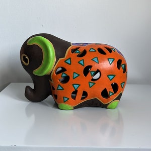 Hand crafted clay elephant