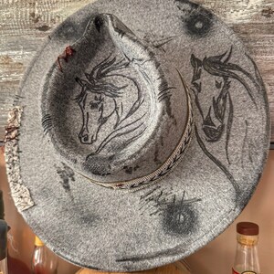 Custom Cowboy Hat &quot;The Grey Stallion”