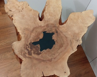 Original table design with a dinosaur paw print