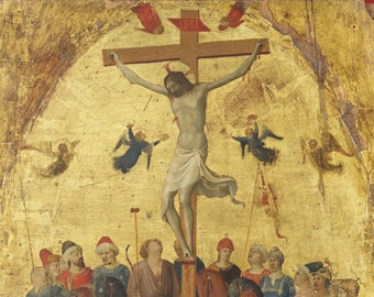 Fra Angelico 'Crucifixion' Canvas Print: Restored Middle Ages Art