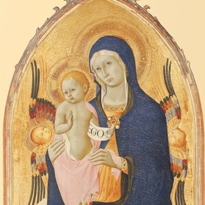 Madonna and Child Canvas Art Print: Medieval Christian Art