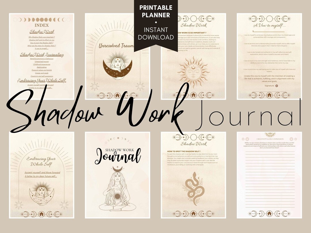 Printable Shadow Work Journal Printable Spiritual Planner Shadow Self Printable Shadow Work Journal Printable Spiritual Planner Shadow Self