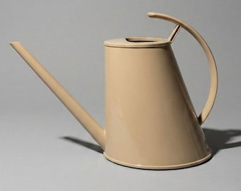 Vintage tysk 2L inomhusvattenkanna av Propper - Sandbeige minimalistisk design - Modernistisk växtvård - Arkitektoniskt trädgårdsredskap