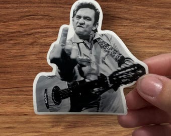 Johnny Cash Vinyl Sticker