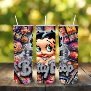 Betty Boop / 20oz Tumbler Wrap / PNG Digital Download / Skinny Tumbler Wrap