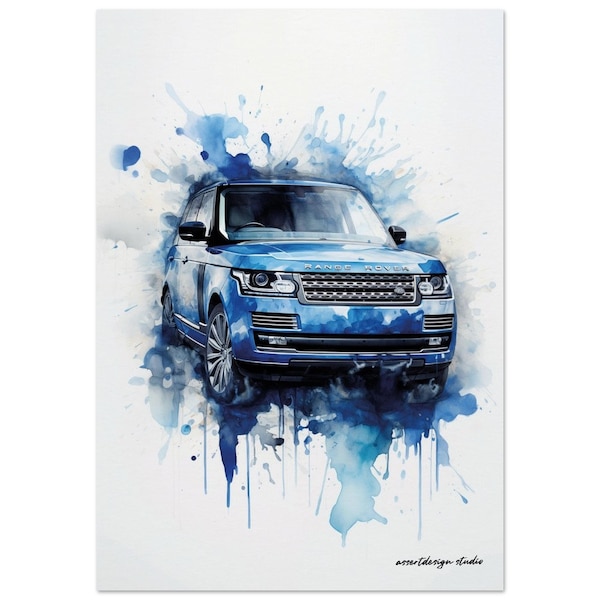 Range Rover Aquarell-Gemälde Watercolor Print