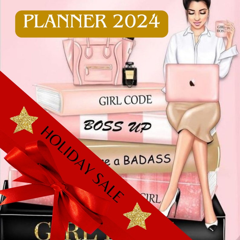 2024 Planner Template Minimalistic Lifestyle Printable PLR Digital