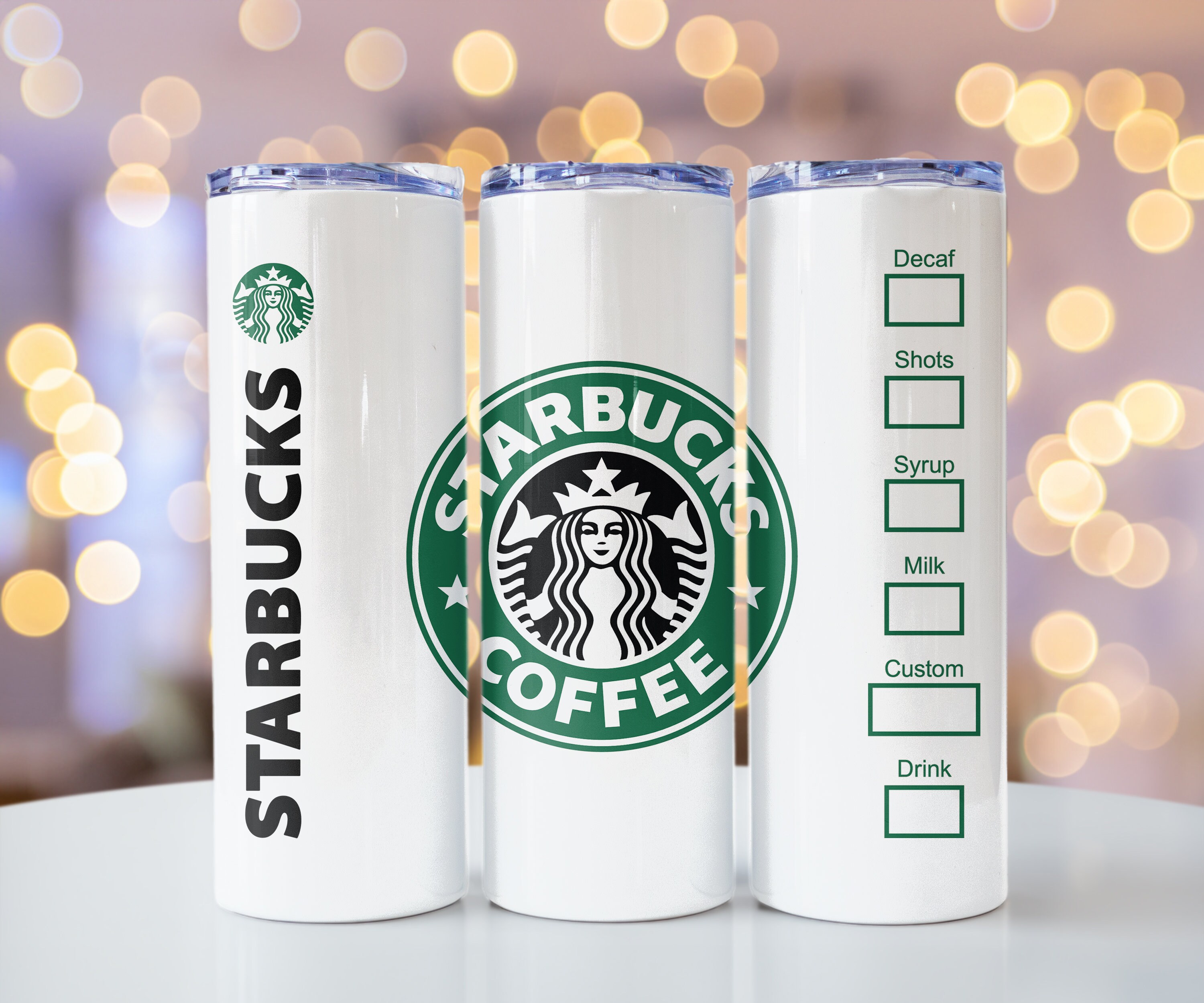 Starbucks Blank Tumbler Wrap, 20 Oz Skinny Tumbler Cup Wrap Design