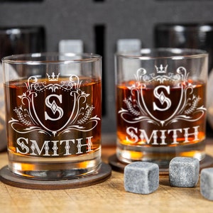 Tequila Decanter Set Personalized Christmas Gift Shot Glasses Set in Personalized Box Fathers Gift for man Boyfriend Gift Vodka Glasses Set