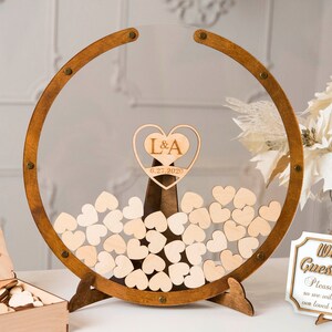 Circle Wedding guest book Round guest book Alternative Boho Rustic Wedding Decor Personalized Spring and Summer Wedding guestbook, Luminexis
