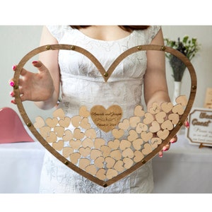 Transparent Wedding Guest Book alternative Transparent Heart-shaped Drop Box – Your Distinct Wedding GuestBook Rustic Boho Wedding guestbook