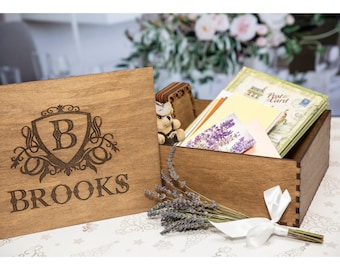 Personalized Engraved Wood Keepsake Box, Wedding Gift for Couple