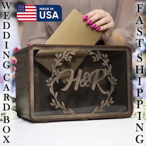 Money Box for Wedding, Wedding Card Box Personalized Envelope Box Graduation Card Box Boho Wedding Decor Wedding Box for Cards and Gift