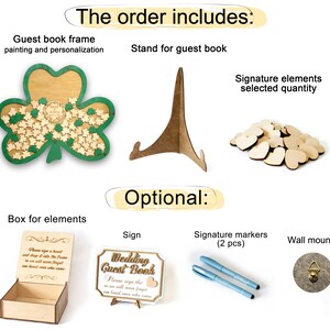 Shamrock Drop Box Guest Book: Green Irish Wedding Clover Keepsake, Saint Patrick's Day Guestbook Bild 3