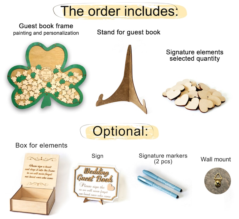Shamrock Drop Box Guest Book: Green Irish Wedding Clover Keepsake, Saint Patrick's Day Guestbook Bild 3