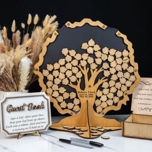 Celebration of Life Guest Book Alternative, Memorial Guest Book Tree Of Life, Personalized Funeral Guestbook to Honor a Loved One’s Memory
