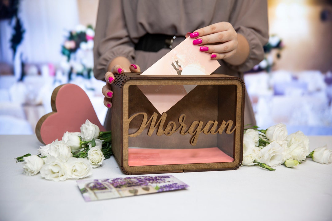 Personalized Wedding Card Box: Rustic Wood Keepsake Memory Box - Etsy