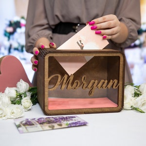 Customized Wedding Card Box Custom Memory Box Rustic Wedding Decor Card Box for Wedding by Luminexis Keepsake Box Wood Card Box Boho wedding