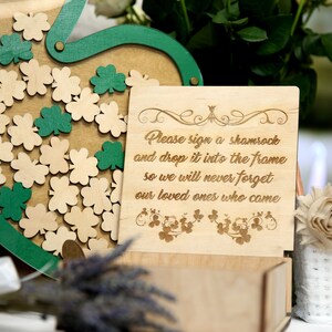 Shamrock Drop Box Guest Book: Green Irish Wedding Clover Keepsake, Saint Patrick's Day Guestbook Bild 6