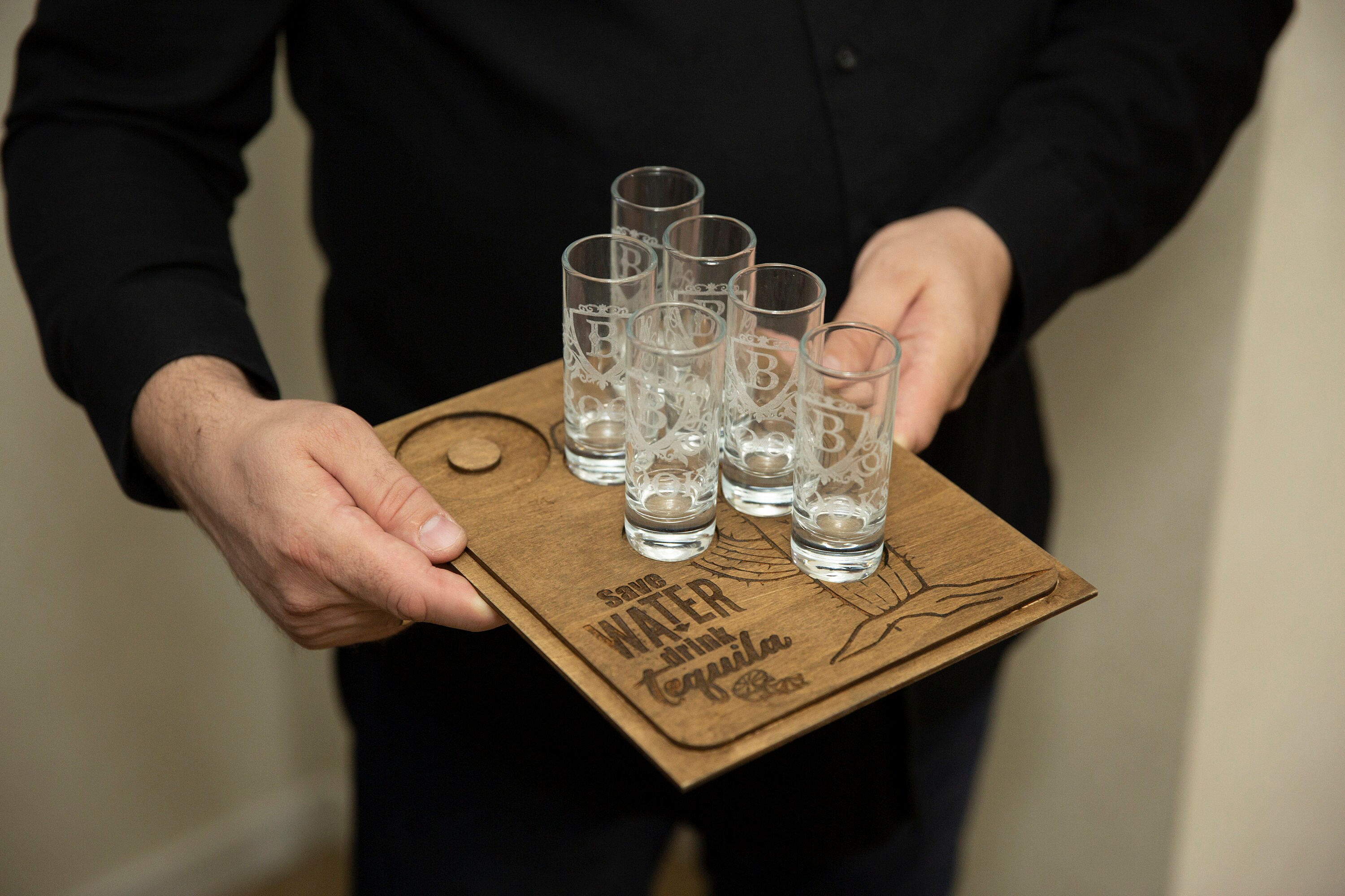 thumbnail image 2 of Riedel Personalized Bar Tequila Glass Set, Set Of 4 Custom Engraved Crystal Tequila Tasting Glasses For Home Bar, Gifts For Tequila Lovers 2 of 14