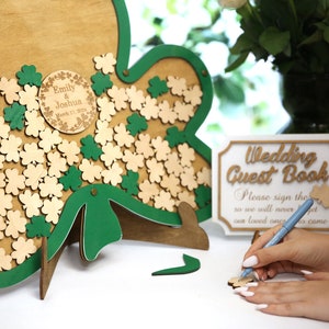 Shamrock Drop Box Guest Book: Green Irish Wedding Clover Keepsake, Saint Patrick's Day Guestbook Bild 7