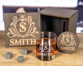 Engraved 21st Birthday Whiskey Glass – Personalized Gift for Him, Custom Etched Rocks Glass