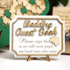 Shamrock Drop Box Guest Book: Green Irish Wedding Clover Keepsake, Saint Patrick's Day Guestbook Bild 8
