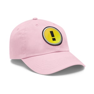 Question Mark Dad Hat with Leather Patch (Round) image 3