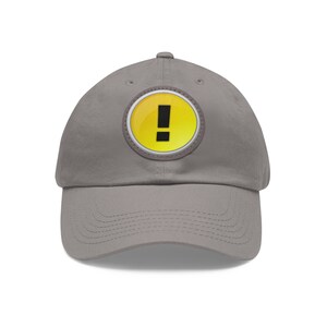Question Mark Dad Hat with Leather Patch (Round) image 10