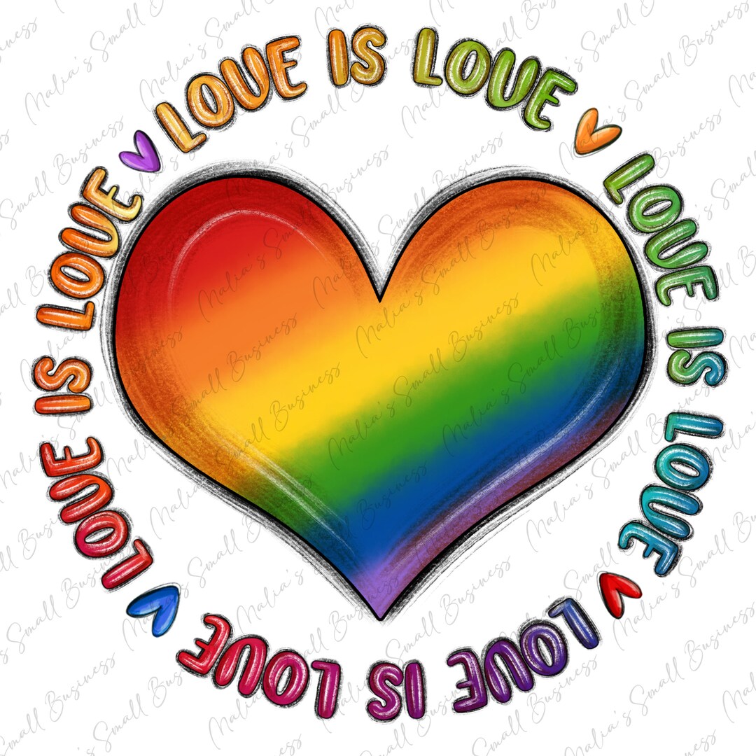 Love is Love Png Sublimation Design Download, Pride Png, Pride Heart ...