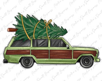 Christmas vacation car png sublimation design download, Christmas png, Happy New Year png, Merry Christmas png, sublimate designs download