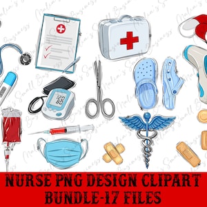 Nurse Png Sublimation Design Bundle, Pink Nurse Hand Drawn Digital Clipart, Set of 17 Nurse Png File, Nurse Life Png, Nursing Png Downloads
