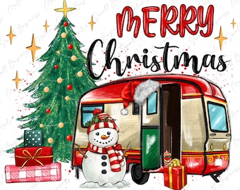 Merry Christmas camper png sublimation design download, Merry Christmas png, Happy New Year png, camp life png, sublimate designs download
