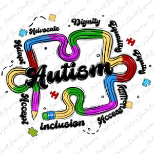 Autismus Lehrer Bleistift png Sublimation Design Download, Autismus Bewusstsein png, Autismus Leben png, Autismus Design png, Sublimation Designs herunterladen