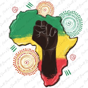 Afrika Karte PNG Sublimationsdesign Download, Juniteenth PNG, Emanzipationstag PNG, 1865 Vibes PNG, Sublimationsdesigns Download
