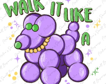 Gå som en png sublimeringsdesign för nedladdning, Mardi Gras png, Mardi Gras Carnaval png, pärlhund png, sublimerade designer för nedladdning
