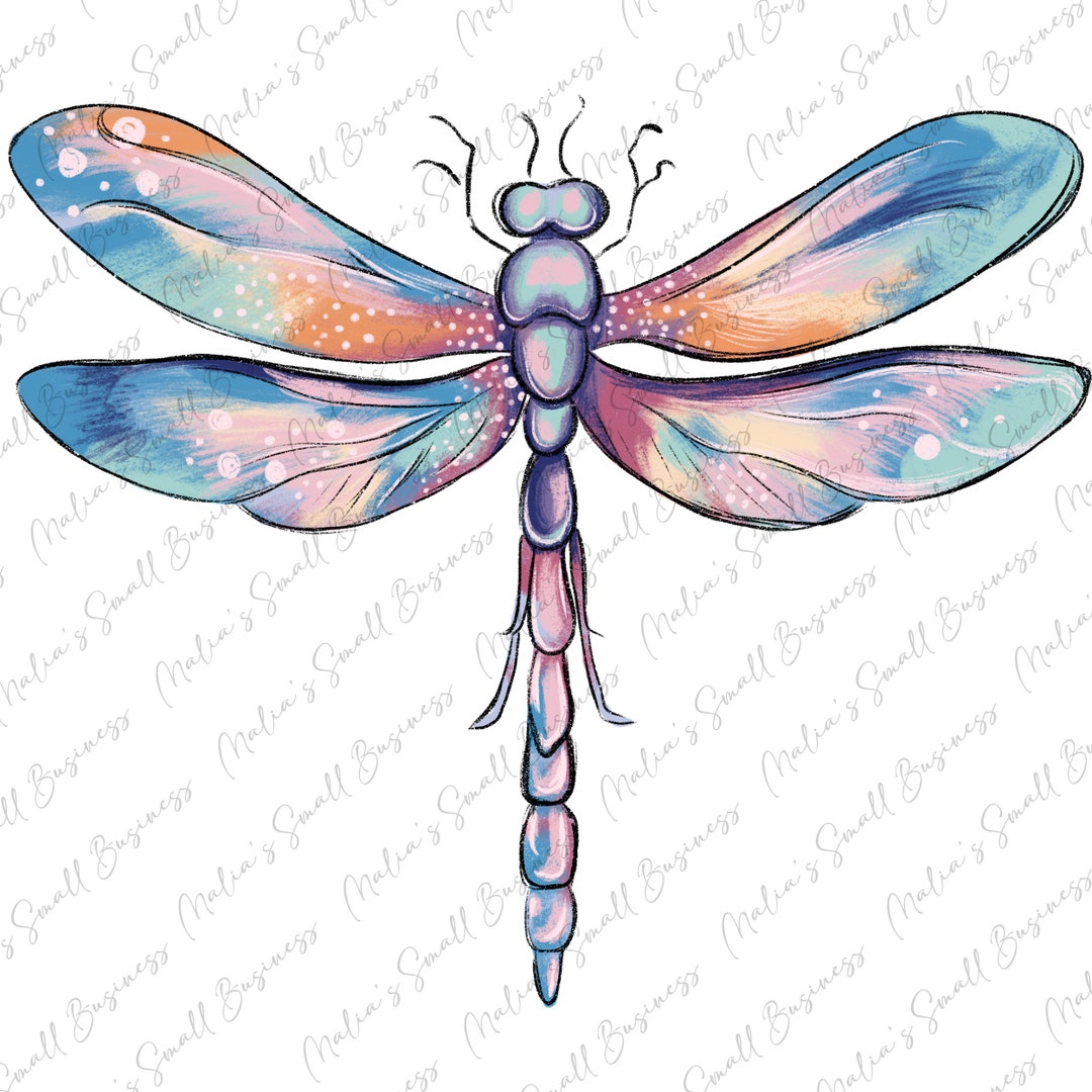 Dragonfly Png Sublimation Design Download, Dragonfly Png,hand Drawn ...