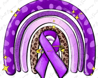 Awareness ribbon rainbow png, Pancreatic Cancer png, Cancer Awareness png, purple ribbon png, sublimate designs download