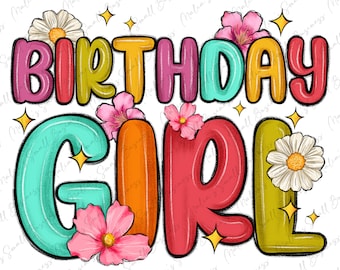 Cumpleañera png descarga de diseño de sublimación, fiesta de cumpleaños png, reina de cumpleaños png, diseño floral png, descarga de diseños sublimados