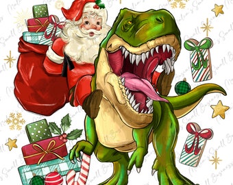 クリスマス恐竜 png 昇華デザインのダウンロード、クリスマス png、メリークリスマス png、T-rex png、恐竜 png、昇華デザインのダウンロード