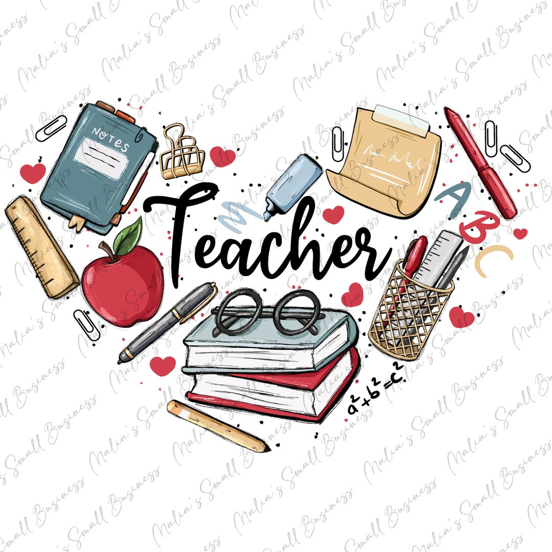 Teacher Png Sublimation Design Download, Back to School Png, School ...