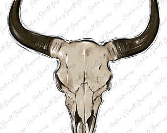 Cow skull png sublimation design download, hand drawn cow skull png, cow skull design png, sublimate designs download