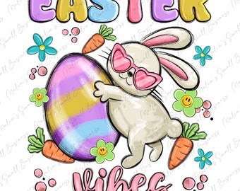 Easter vibes png sublimation design download, Easter Day png, Happy Easter Day png, Easter bunny png, sublimate designs download