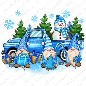 Snowman gnomes truck png sublimation design download, Winter vibes png, hello Winter png, snowman png, sublimate designs download