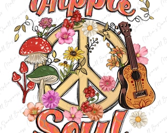Hippie soul png descarga de diseño de sublimación, Hippie vibes png, Hippie life png, signo de la paz png, descarga de diseños sublimados