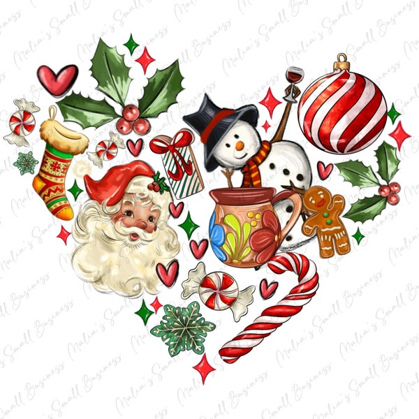 Christmas heart png sublimation design download, Merry Christmas png, Happy New Year png, Christmas png, sublimate designs download