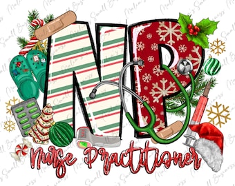 NP Nurse Practitioner Christmas png sublimation design download, Merry Christmas png, Happy New Year png, sublimate designs download